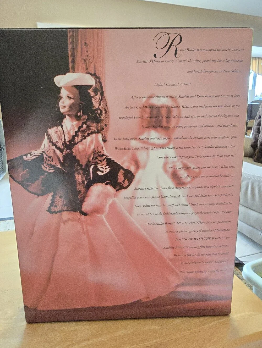 Gone With The Wind Inspired Doll in White and Black Outfit